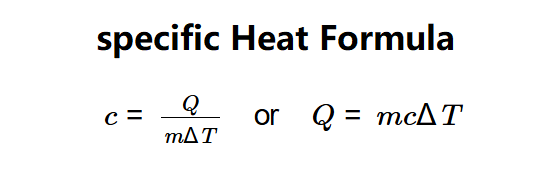 Specific Heat Formula